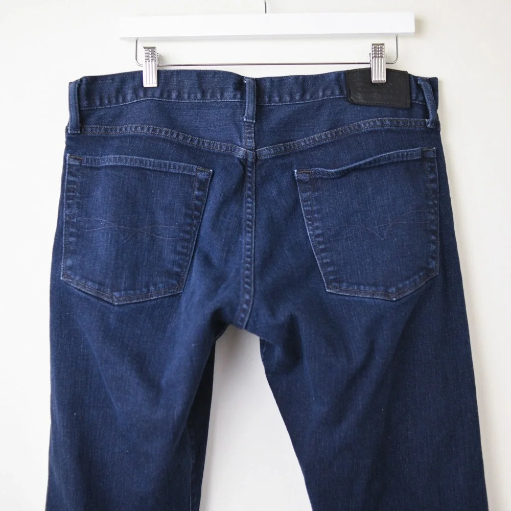 Polo Ralph Lauren Hampton Relaxed Straight Jeans Mens 36 x 32 Dark Blue Wash